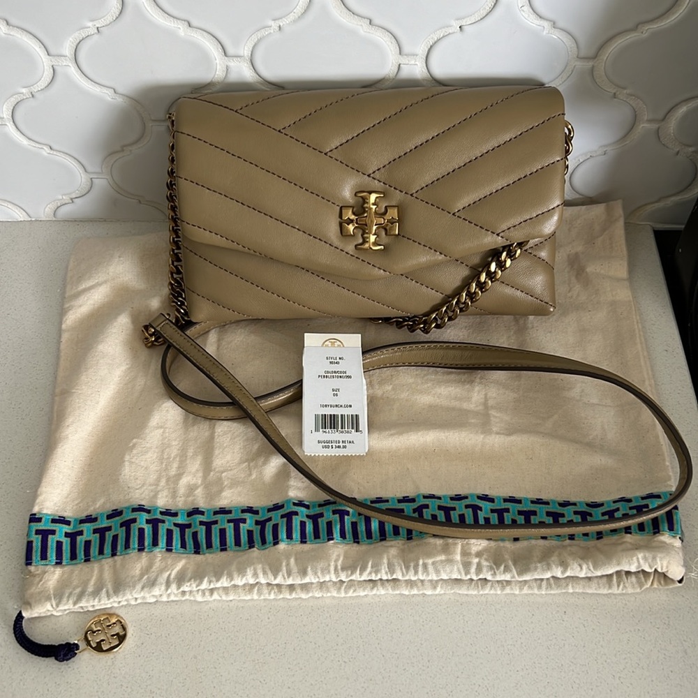 Tory Burch Kira Chevron Chain Wallet Crossbody NWT